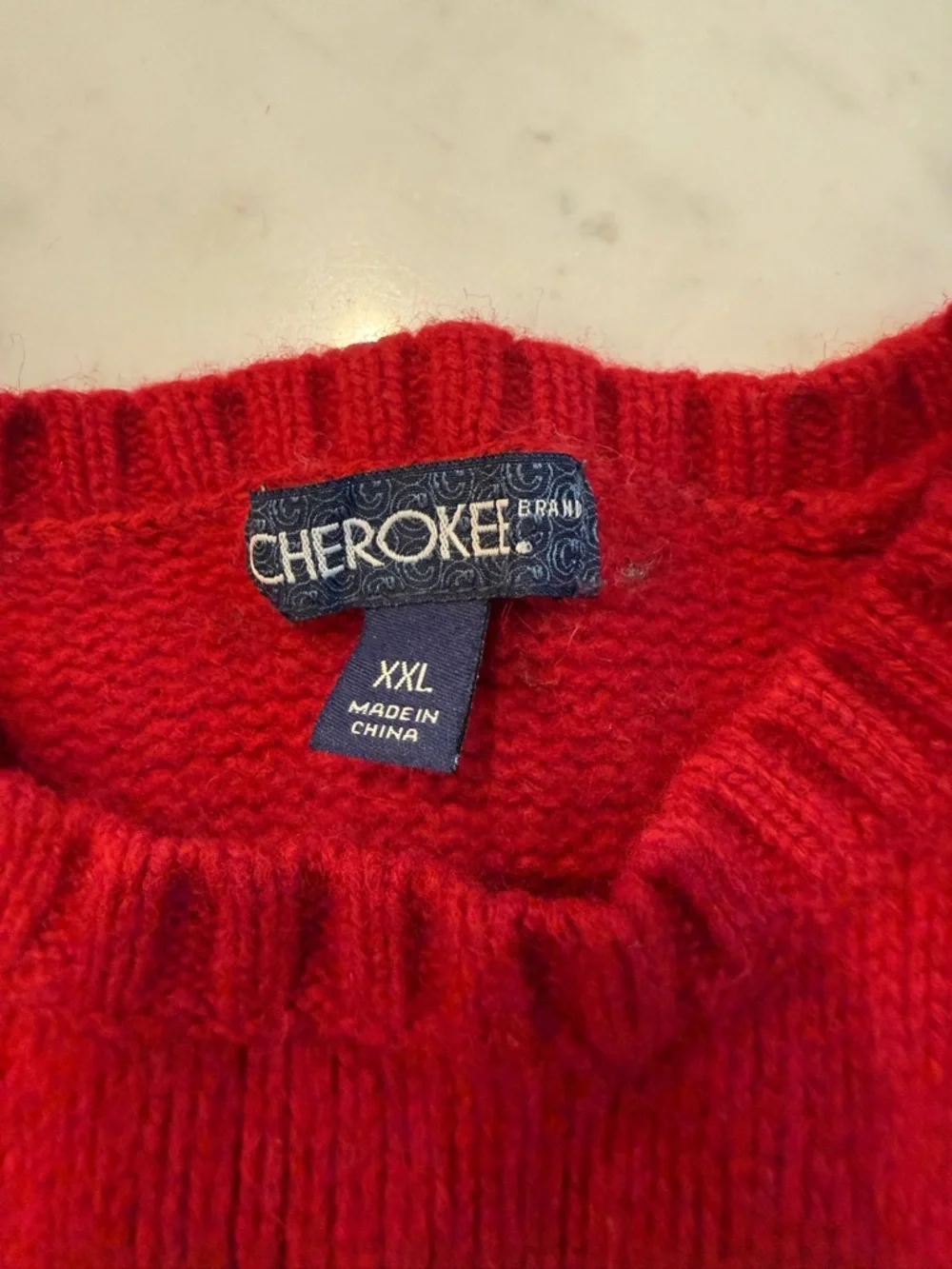 Cherokee Y2K Lambswool Fair Isle Sweater Red Nordic Unisex Size XXL